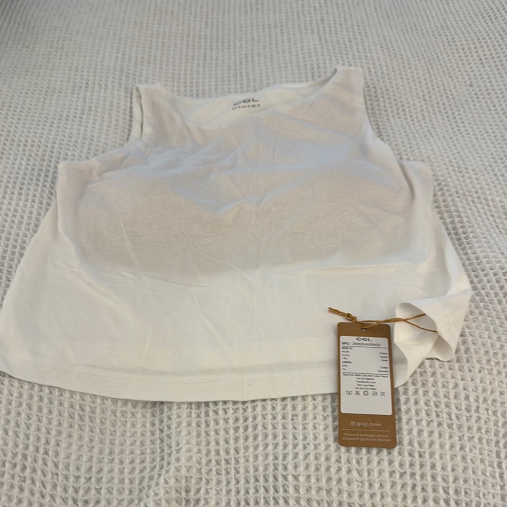 OGL cotton-Linen-Luxe cropped Boatneck Brami tank